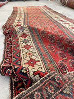 3'1 x 8'8 Antique Loveworn Paisley Runner #2085 / 3x9 Vintage Runner - Blue Parakeet Rugs