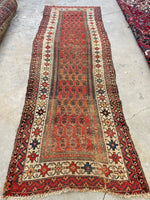 3'1 x 8'8 Antique Loveworn Paisley Runner #2085 / 3x9 Vintage Runner - Blue Parakeet Rugs