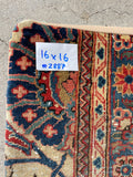 16x16 Antique Persian Rug Pillow #2887