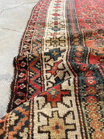 3'1 x 8'8 Antique Loveworn Paisley Runner #2085 / 3x9 Vintage Runner - Blue Parakeet Rugs