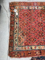 3'10 x 16'5 dated antique Persian rug (#873) - Blue Parakeet Rugs