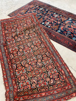 3'2 x 6'9 Antique Persian Bakhtiari rug #2437 / Small Persian Rug - Blue Parakeet Rugs