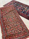 3'2 x 6'9 Antique Persian Bakhtiari rug #2437 / Small Persian Rug - Blue Parakeet Rugs