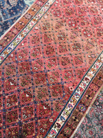 3'10 x 16'5 dated antique Persian rug (#873) - Blue Parakeet Rugs