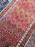 3'10 x 16'5 dated antique Persian rug (#873) - Blue Parakeet Rugs