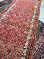 3'10 x 16'5 dated antique Persian rug (#873) - Blue Parakeet Rugs