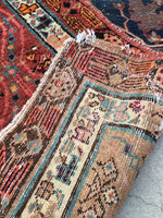3'10 x 16'5 dated antique Persian rug (#873) - Blue Parakeet Rugs