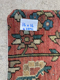 16x16 Antique Persian Rug Pillow #2890