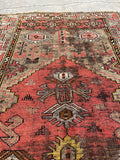 3'2 x 4'9 Worn antique Caucasian scatter rug #2249 / 3x5 Vintage Rug - Blue Parakeet Rugs