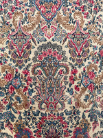 10'4 x 16'6 Antique Persian floral Kerman rug #1938 / 10x17 vintage rug - Blue Parakeet Rugs