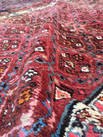 3'10 x 16'5 dated antique Persian rug (#873) - Blue Parakeet Rugs