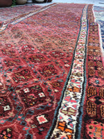 3'10 x 16'5 dated antique Persian rug (#873) - Blue Parakeet Rugs
