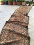 3'2 x 17' Antique Persian Heriz Serapi Runner (#725) / long vintage runner / Persian rug runner - Blue Parakeet Rugs