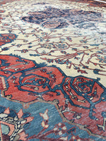 8'8 x 12' Persian Ferahan Sarouk - Blue Parakeet Rugs