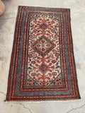 3'4 x 5'6 Antique Blush Persian Malayer scatter rug #2250 / 3x6 Vintage Rug - Blue Parakeet Rugs