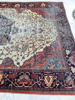 8'8 x 12' Persian Ferahan Sarouk - Blue Parakeet Rugs