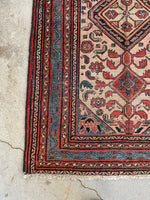 3'4 x 5'6 Antique Blush Persian Malayer scatter rug #2250 / 3x6 Vintage Rug - Blue Parakeet Rugs