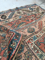 3'2 x 17' Antique Persian Heriz Serapi Runner (#725) / long vintage runner / Persian rug runner - Blue Parakeet Rugs