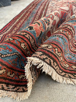 3'4 x 5'6 Antique Blush Persian Malayer scatter rug #2250 / 3x6 Vintage Rug - Blue Parakeet Rugs
