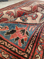 3'4 x 5'6 Antique Blush Persian Malayer scatter rug #2250 / 3x6 Vintage Rug - Blue Parakeet Rugs