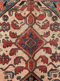 3'4 x 5'6 Antique Blush Persian Malayer scatter rug #2250 / 3x6 Vintage Rug - Blue Parakeet Rugs