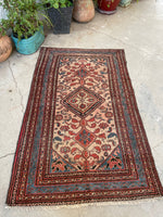 3'4 x 5'6 Antique Blush Persian Malayer scatter rug #2250 / 3x6 Vintage Rug - Blue Parakeet Rugs