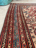 3'4 x 5'6 Antique Blush Persian Malayer scatter rug #2250 / 3x6 Vintage Rug - Blue Parakeet Rugs
