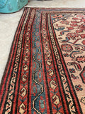 3'4 x 5'6 Antique Blush Persian Malayer scatter rug #2250 / 3x6 Vintage Rug - Blue Parakeet Rugs