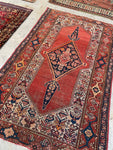 3'5 x 5'7 Antique Persian Malayer rug #2251 / 4x6 Vintage Rug - Blue Parakeet Rugs