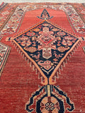 3'5 x 5'7 Antique Persian Malayer rug #2251 / 4x6 Vintage Rug - Blue Parakeet Rugs