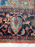 8'8 x 12' Persian Ferahan Sarouk - Blue Parakeet Rugs