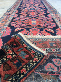 3' x 19' Antique Persian Lilihan Runner / long vintage runner / Persian rug runner - Blue Parakeet Rugs