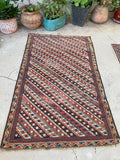 3'5 x 5'8 Antique Caucasian rug #2253 / 4x6 Vintage Rug - Blue Parakeet Rugs