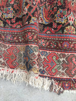5'2 x 9'8 worn antique Persian Hamadan Rug (#871) - Blue Parakeet Rugs