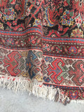 5'2 x 9'8 worn antique Persian Hamadan Rug (#871) - Blue Parakeet Rugs