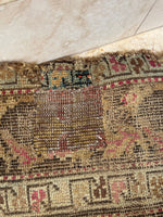 4’5 x 5’6 Worn Antique Karabagh rug #970 - Blue Parakeet Rugs