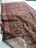 5'2 x 9'8 worn antique Persian Hamadan Rug (#871) - Blue Parakeet Rugs