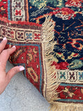3'7 x 16'6 Antique floral art runner #2089 / 4x17 Vintage Runner - Blue Parakeet Rugs