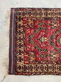 3' x 4'2 Vintage Baluchi rug #2254 / 3x4 Vintage Rug - Blue Parakeet Rugs