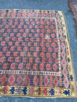 5'4 x 10'3 tribal antique Afghan Beshir Rug - Blue Parakeet Rugs