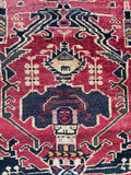 3' x 4'2 Vintage Baluchi rug #2254 / 3x4 Vintage Rug - Blue Parakeet Rugs