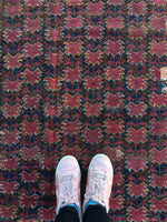 5'4 x 10'3 tribal antique Afghan Beshir Rug - Blue Parakeet Rugs