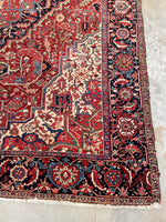9'7 x 13'8 Antique oversize tribal rug #2090 / 10x14 Vintage Rug - Blue Parakeet Rugs