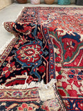 9'7 x 13'8 Antique oversize tribal rug #2090 / 10x14 Vintage Rug - Blue Parakeet Rugs