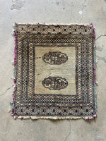 1'2 x 1'10 Antique Scatter Rug #2769 / 1x2 small vintage rug