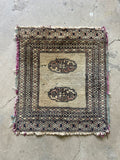 1'2 x 1'10 Antique Scatter Rug #2769 / 1x2 small vintage rug