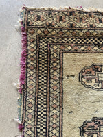 1'2 x 1'10 Antique Scatter Rug #2769 / 1x2 small vintage rug