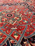 9'7 x 13'8 Antique oversize tribal rug #2090 / 10x14 Vintage Rug - Blue Parakeet Rugs