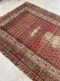 5'6 x 11'9 Worn Kurdish Rug #1936 / 6x12 vintage rug - Blue Parakeet Rugs