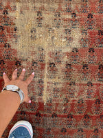 5'6 x 11'9 Worn Kurdish Rug #1936 / 6x12 vintage rug - Blue Parakeet Rugs